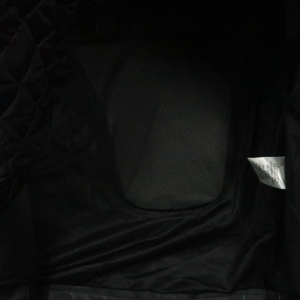 ICON Jacket Mens Large Black Leather Accelerant Moto Padded Quilt Lined Biker - Picture 9 of 15